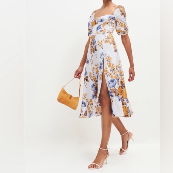 NWT Reformation Belgium Linen Dress 0 - Picture 2 of 12